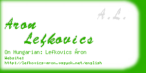 aron lefkovics business card
