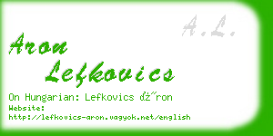 aron lefkovics business card